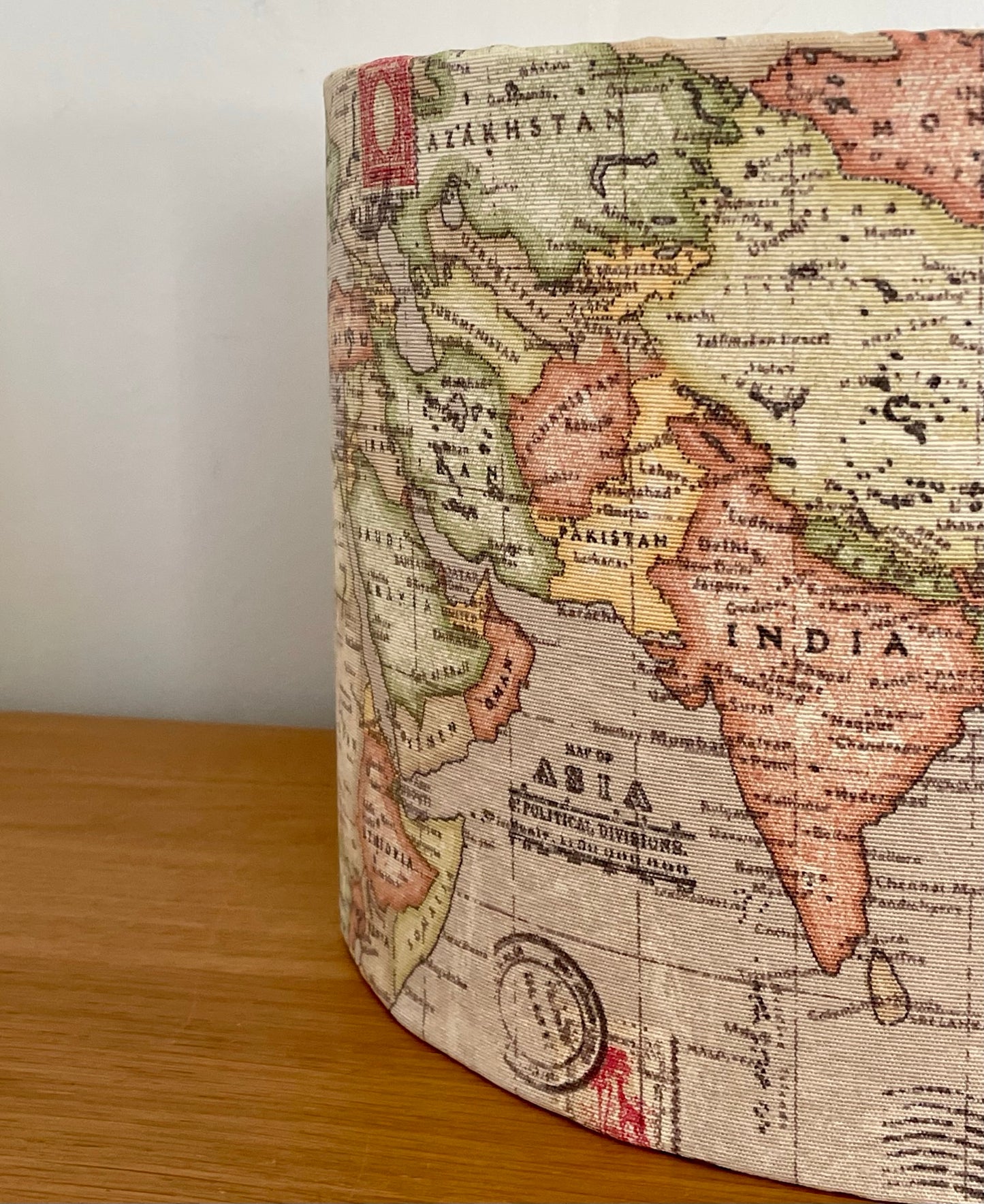 Vintage Style World Map Lampshade