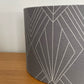 Dark Grey Art Deco Style Lampshade