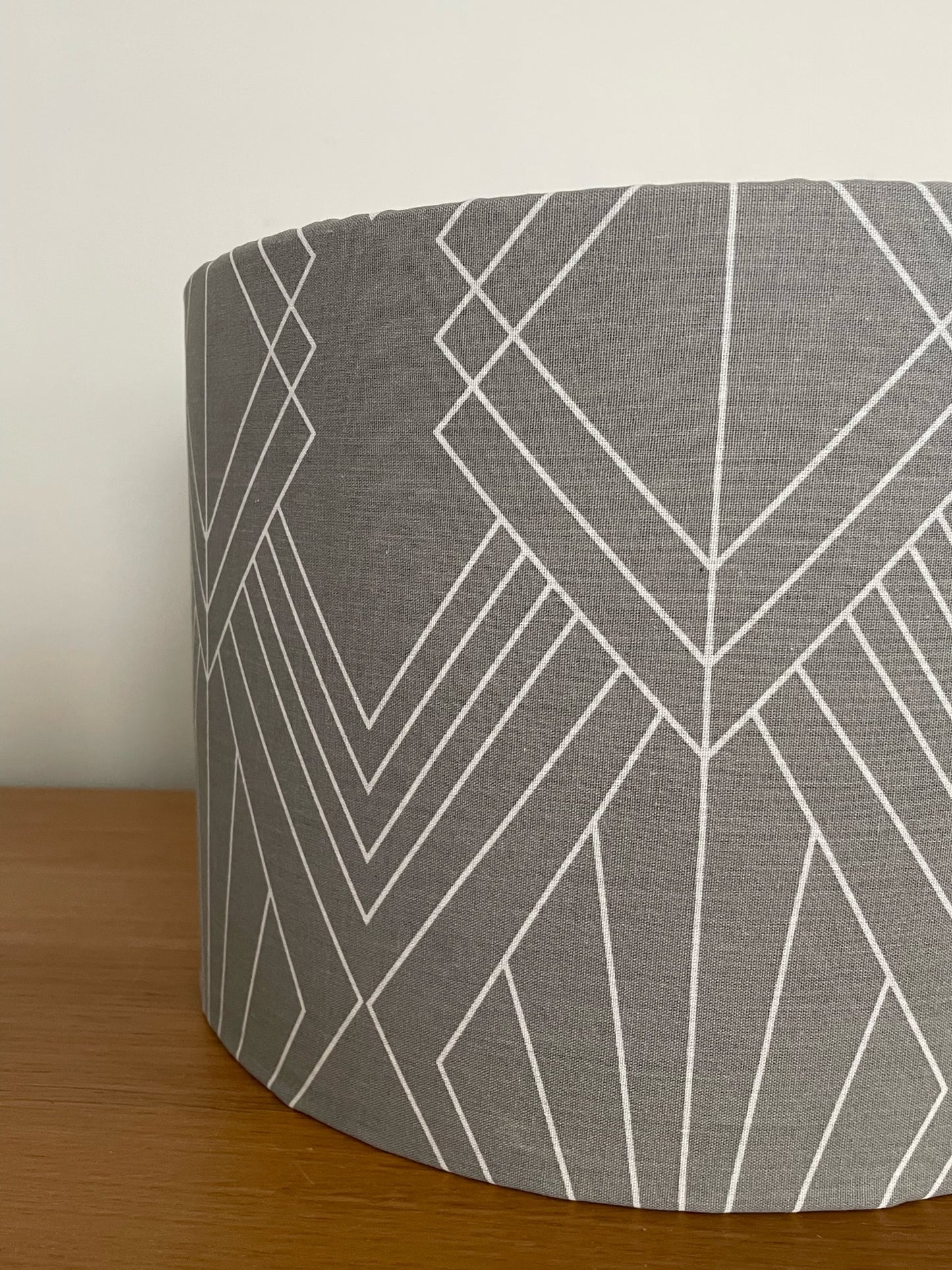 Light Grey Art Deco Style Lampshade