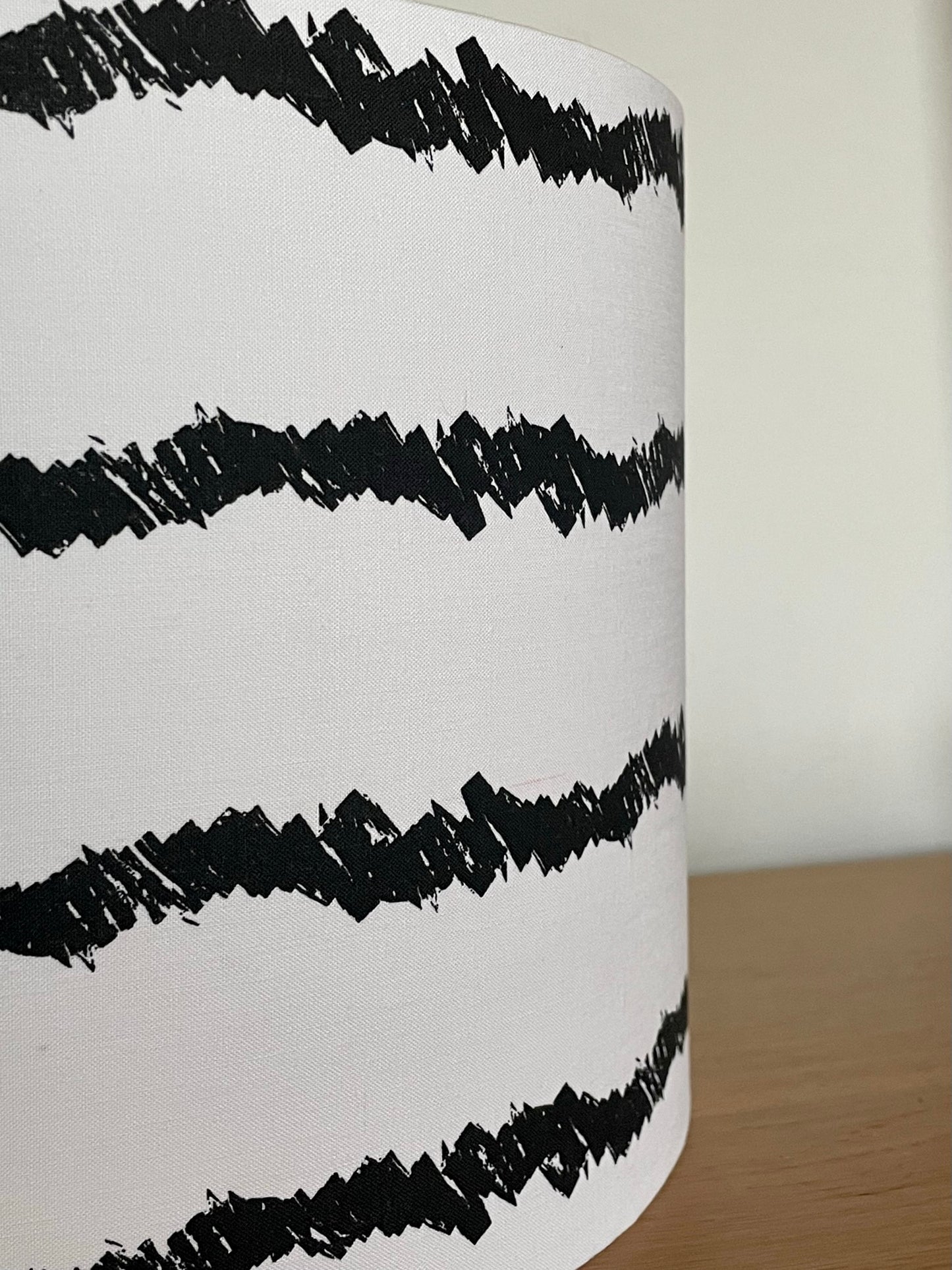 Zig Zag Black and White Lampshade