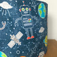 Space Robot Blue Lampshade