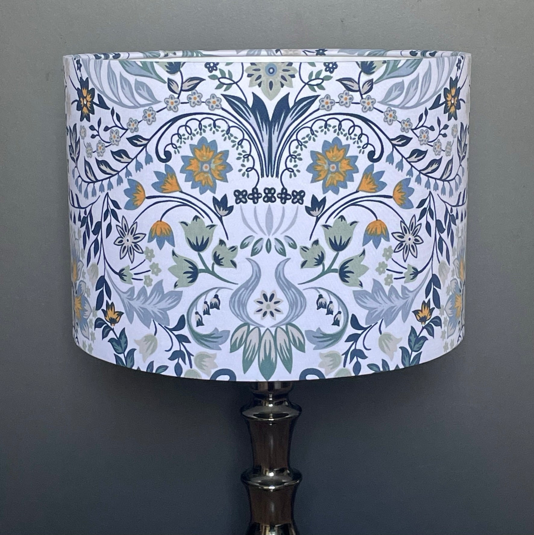    blue-white-arts-crafts-flowery-lampshade