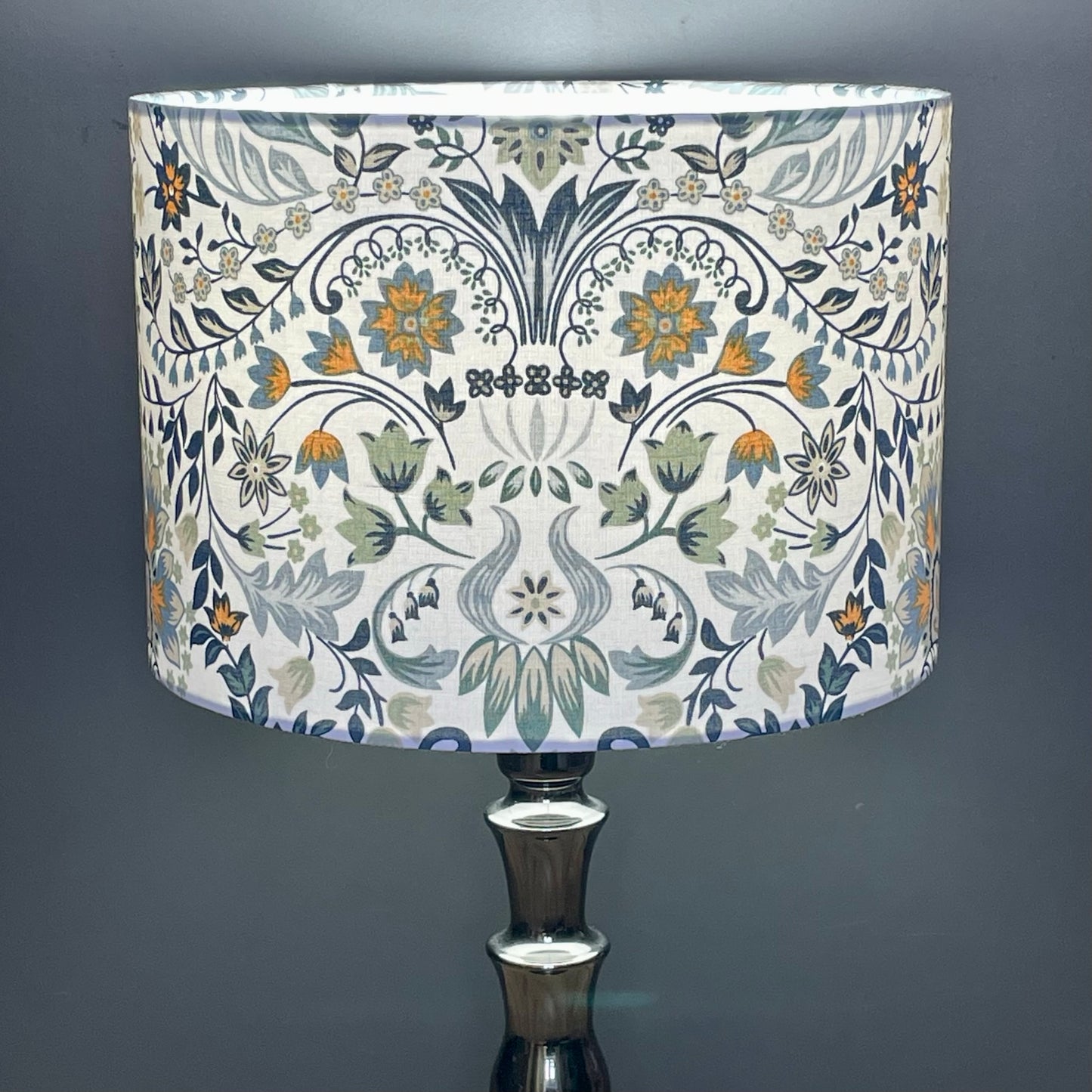    blue-white-ochre-lampshade