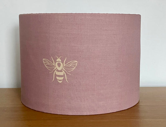 dusky-pink-bee-lampshade