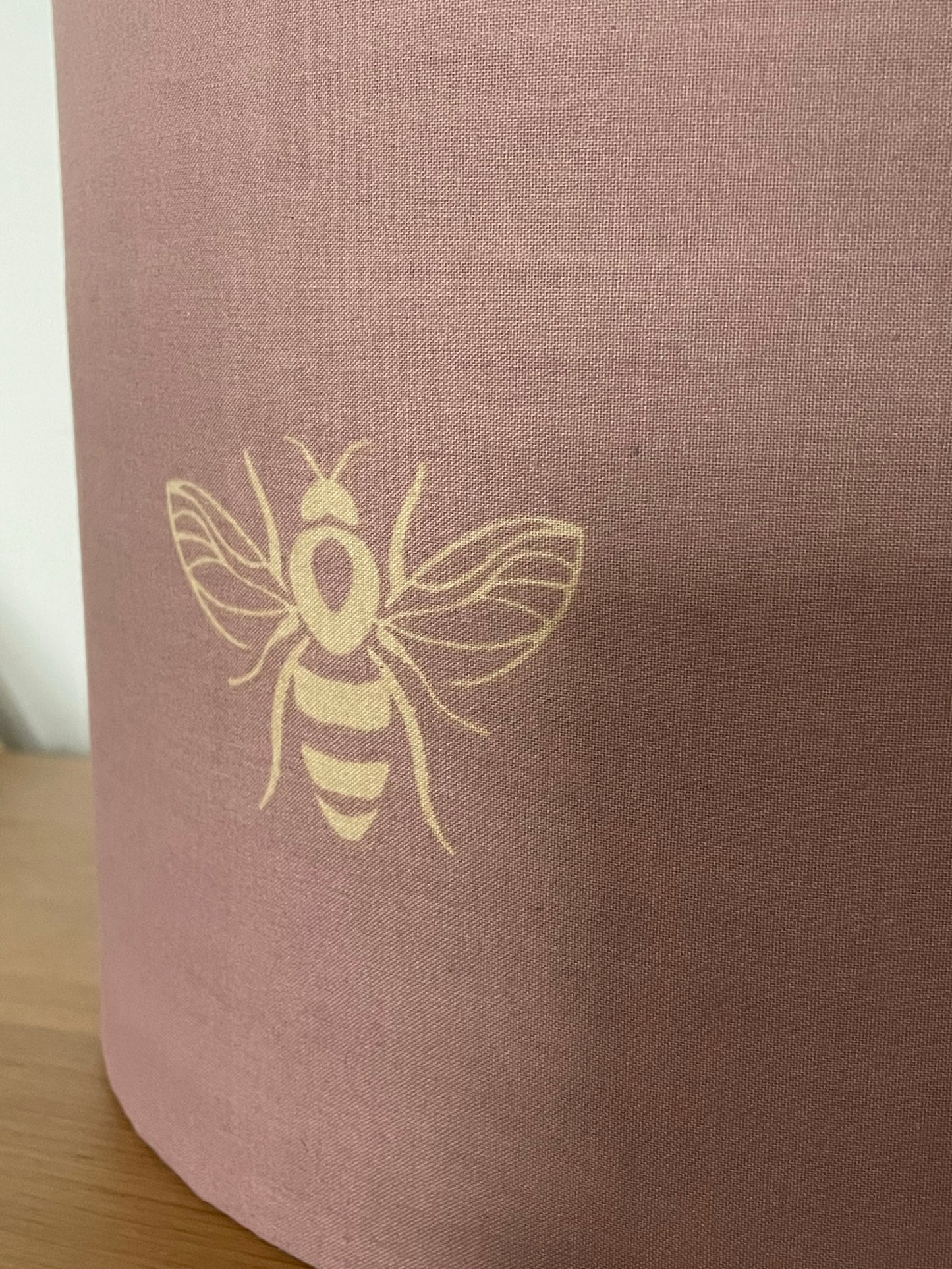 Dusky pink Lampshade with Bees