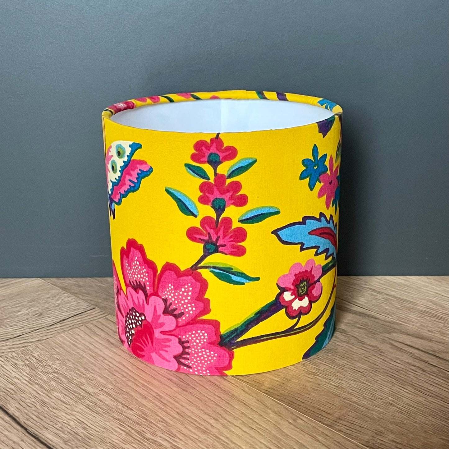 ^Bright Yellow Floral *Sale Table Lampshade*