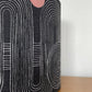 Charcoal and Pink Patterned Lampshade