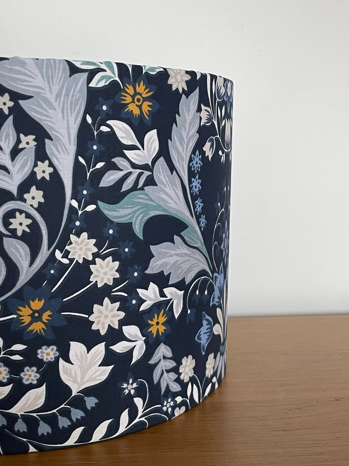 Dark Blue Floral Lampshade