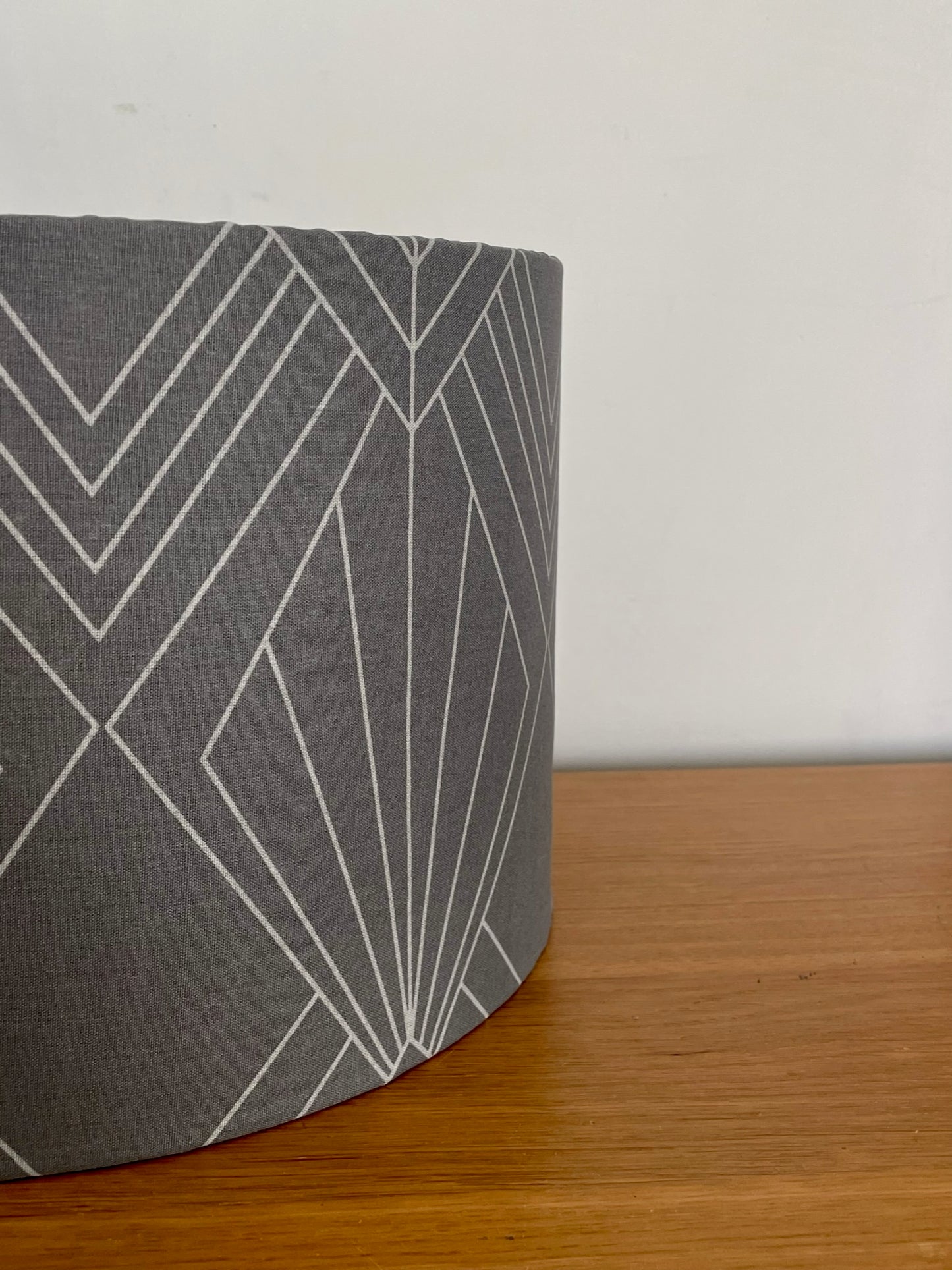 Dark Grey Art Deco Style Lampshade