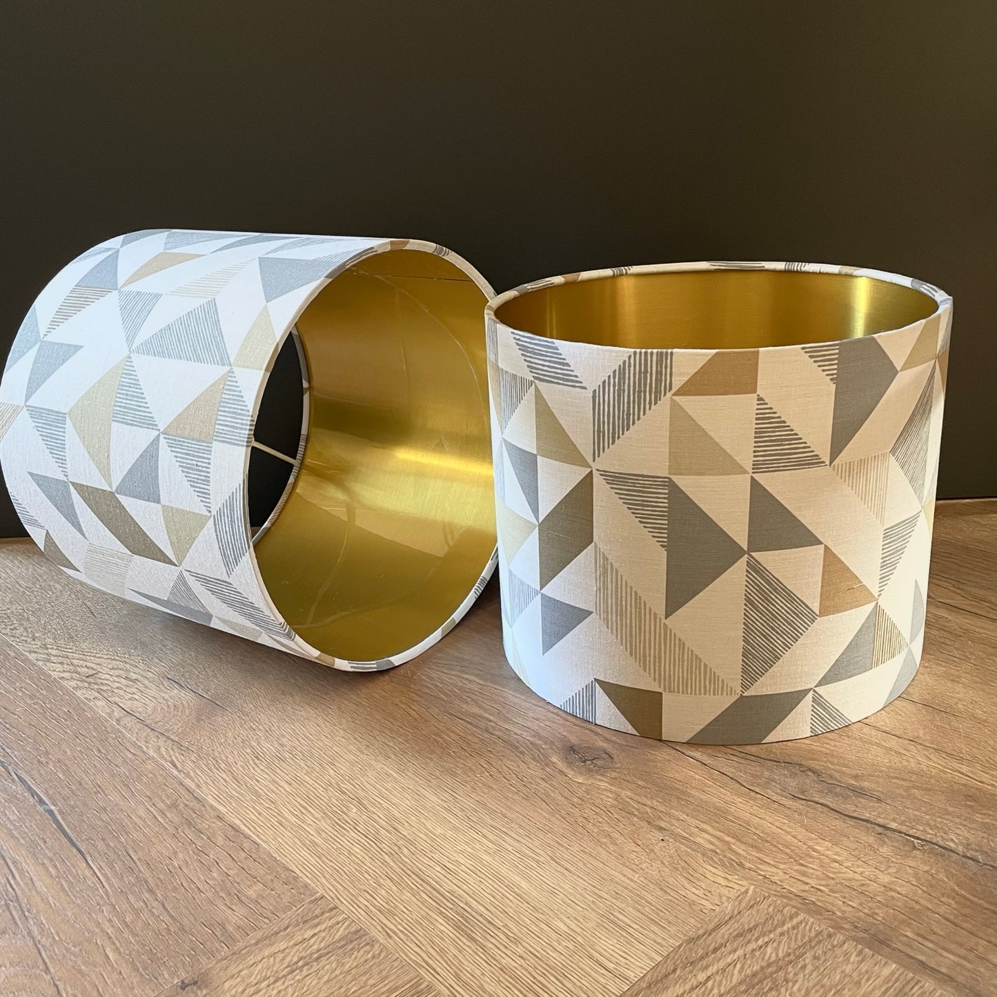    earthy-white-grey-brown-triangle-lampshade-bedside-gold-lined