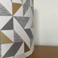 Grey Earthy Geometric Triangle Patterned Lampshade