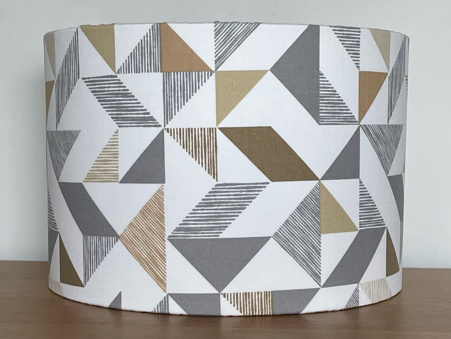    earthy-white-grey-brown-triangle-lampshade-drum-ceiling-pendant