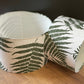 White and Green Fern Leaf Lampshade