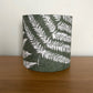 Green and White Fern Leaf Lampshade