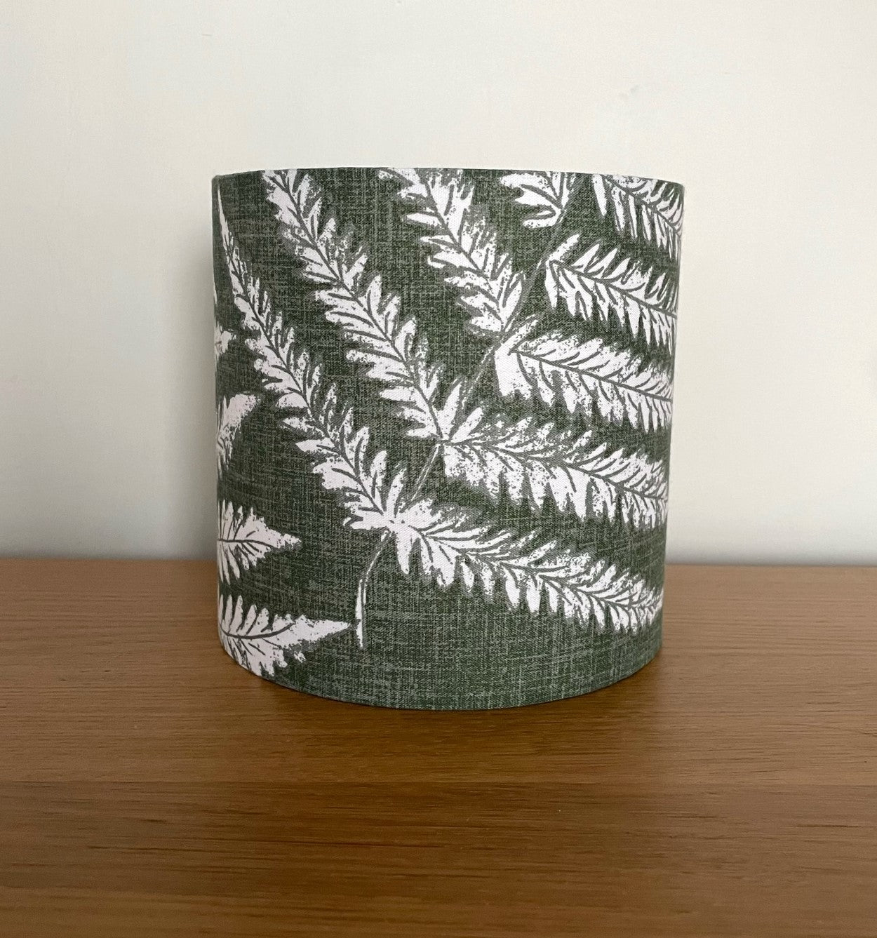 Green and White Fern Leaf Lampshade