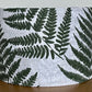 White and Green Fern Leaf Lampshade