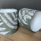 Green and White Fern Leaf Lampshade