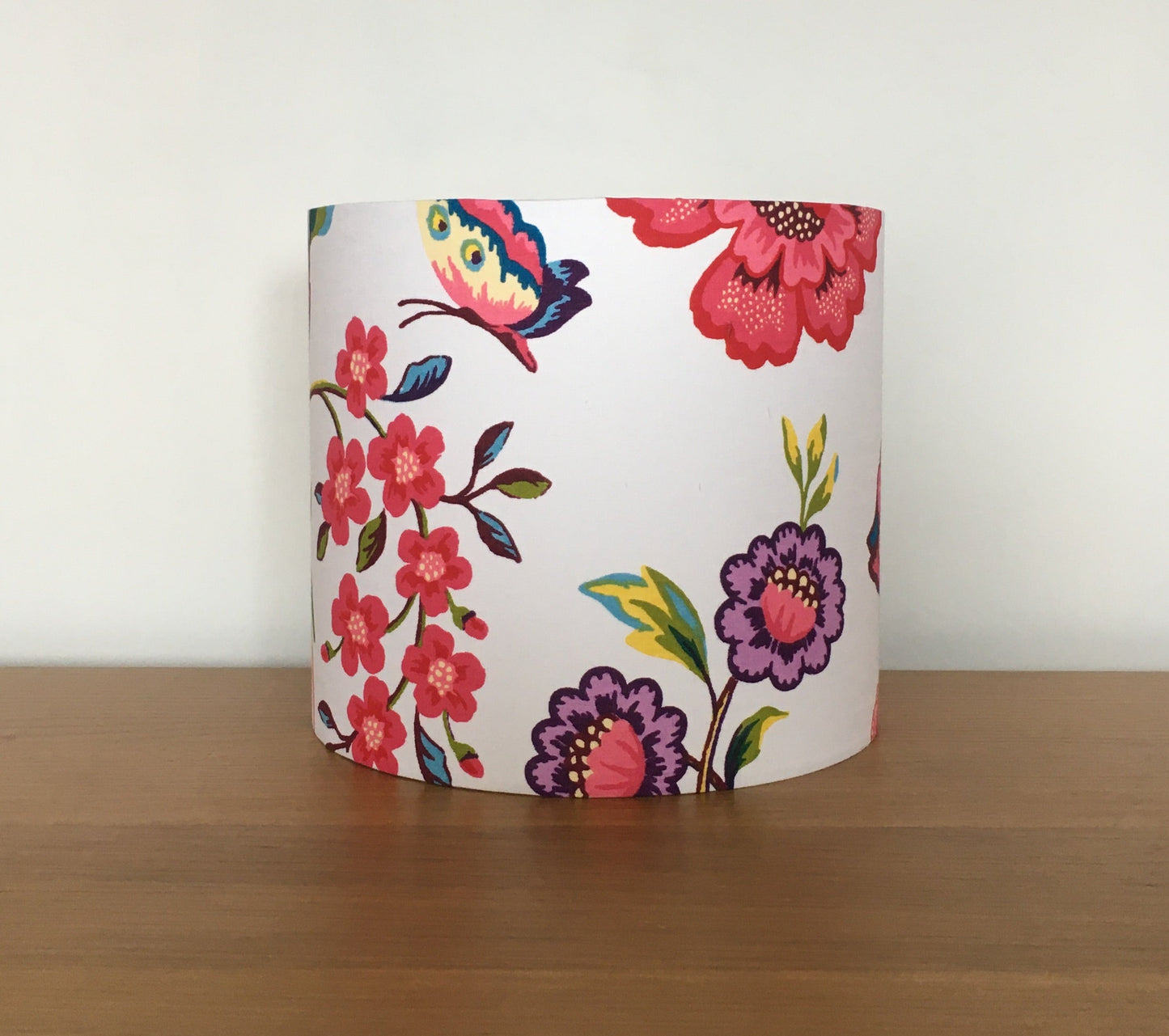 Floral Lampshade Bright Pink Red