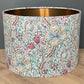William Morris golden lily lampshade with copper lining