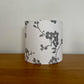 White with Delicate Grey Floral Pattern Lampshade