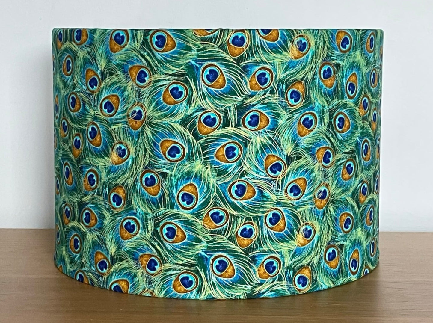 green-peacock-feather-lampshade