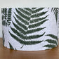 White and Green Fern Leaf Lampshade