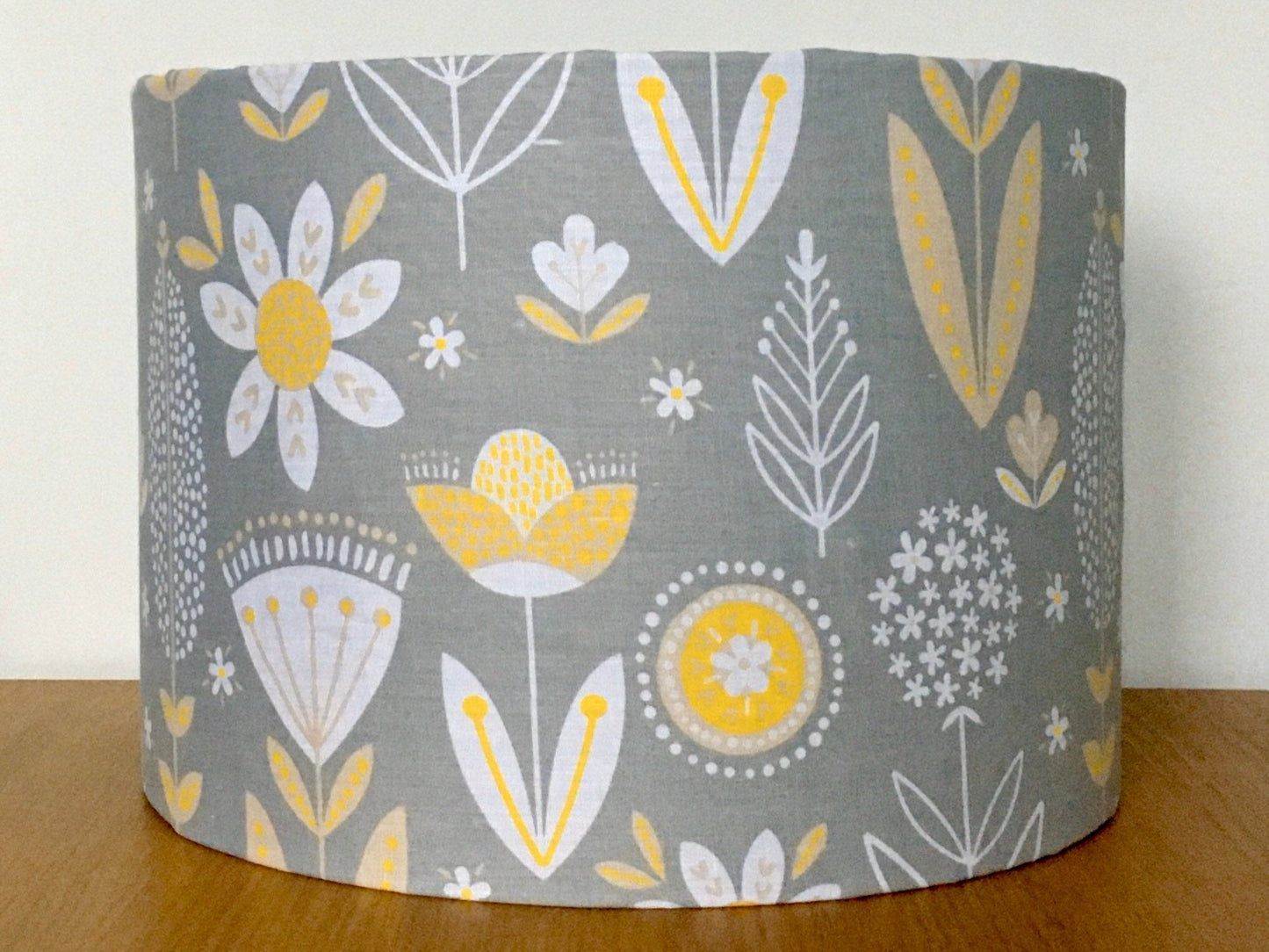 grey-yellow-flower-daisy-ceiling-lampshade