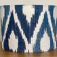    ikat-diamond-pattern-blue-and-white-lampshade