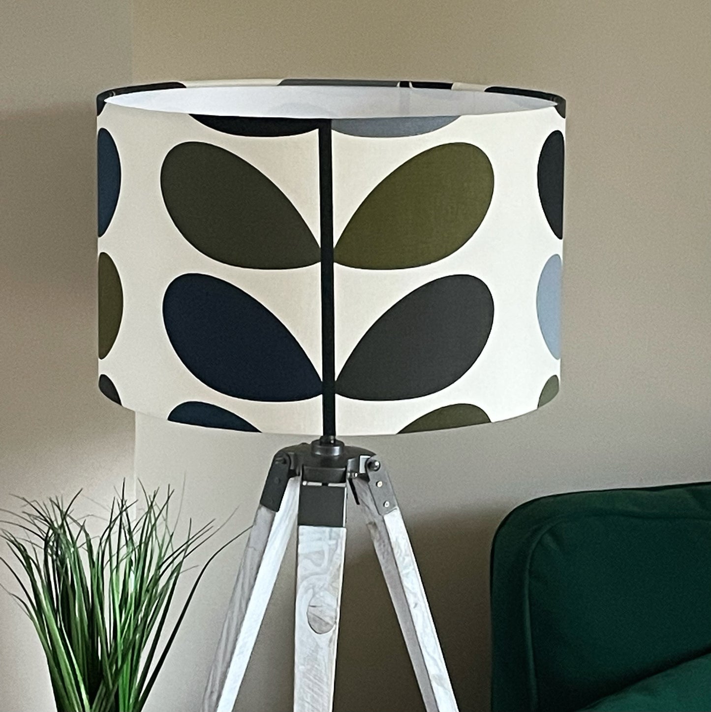 Orla Moss Multi Stem Lampshade Olive Green Navy