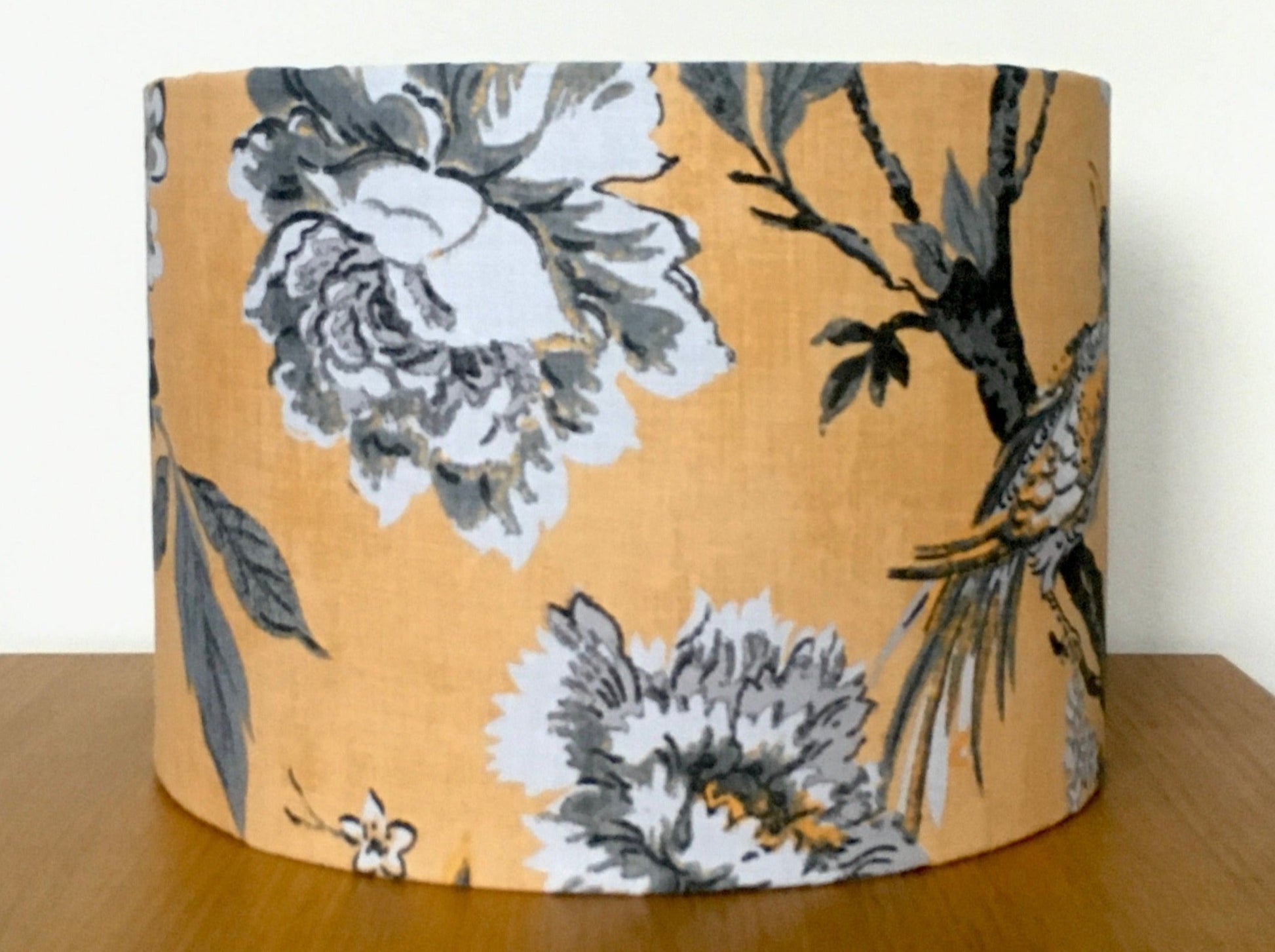     light-orange-white-flower-lampshade