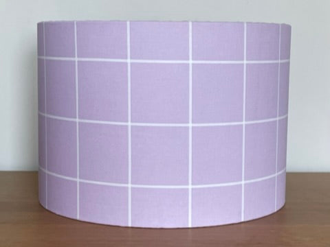 pale-pink-checked-lampshade-table-ceiling-light