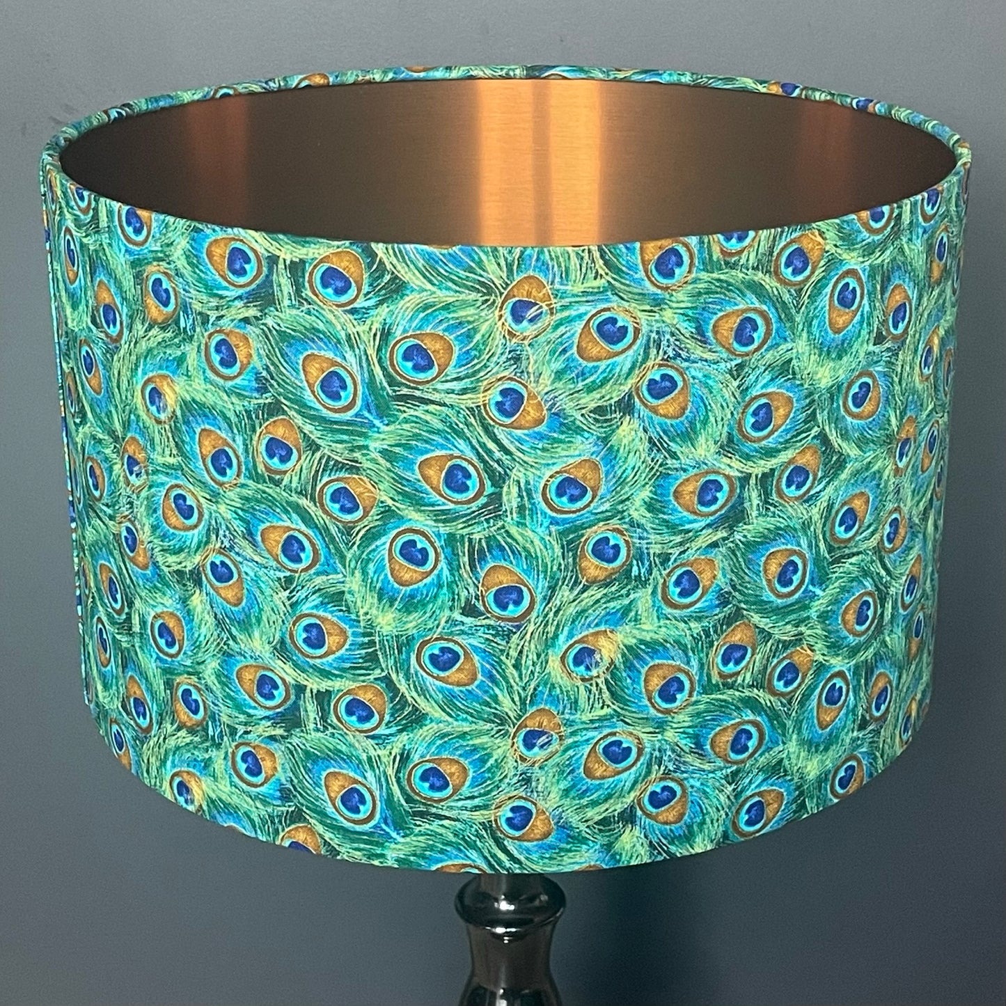 Green Peacock Feather Lampshade