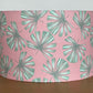    pink-and-green-palm-lampshade-drum-floor-lamp