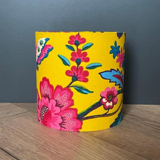 ^Bright Yellow Floral *Sale Table Lampshade*