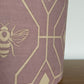 Dusky Pink Art Deco Lampshade with Bees