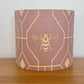 Dusky Pink Art Deco Lampshade with Bees