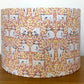 pink white and yellow cat lampshade