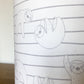 Grey and White Sloth Lampshade