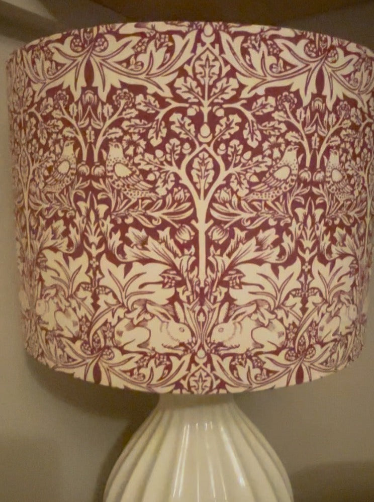 Red Brother Rabbit William Morris Lampshade