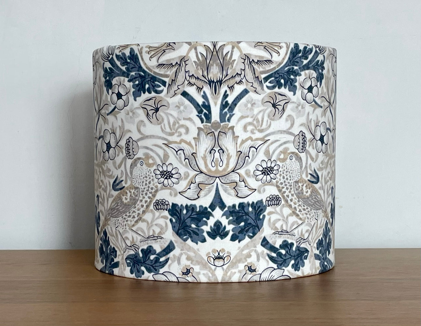 Blue and White Strawberry Thief William Morris Lampshade