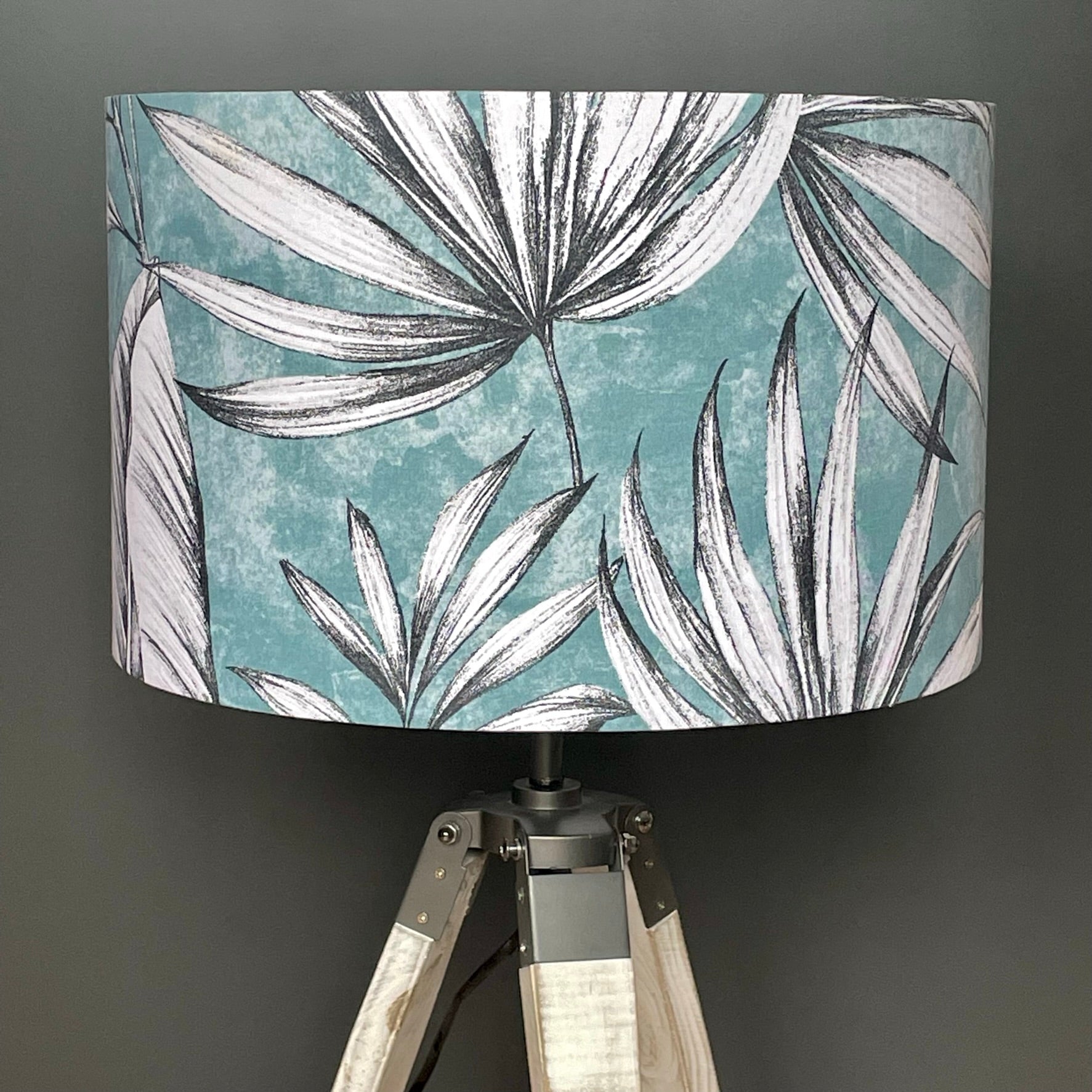    tropical-palm-leaf-lampshade-aqua-turquoise-colourway