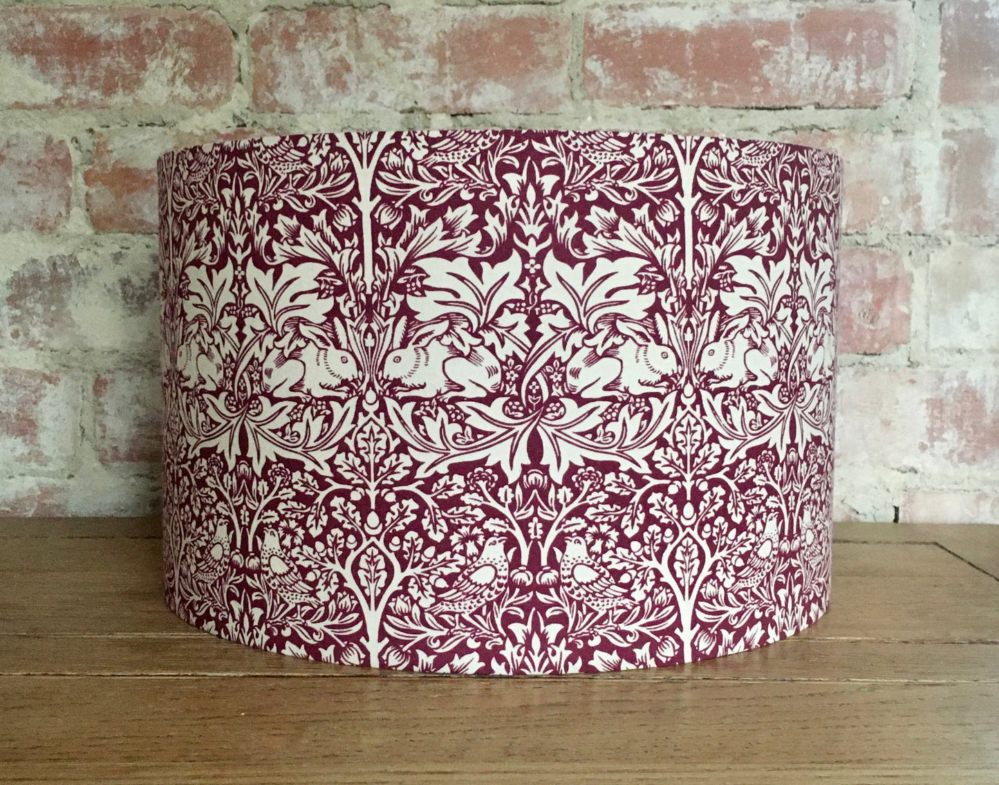 Red Brother Rabbit William Morris Lampshade