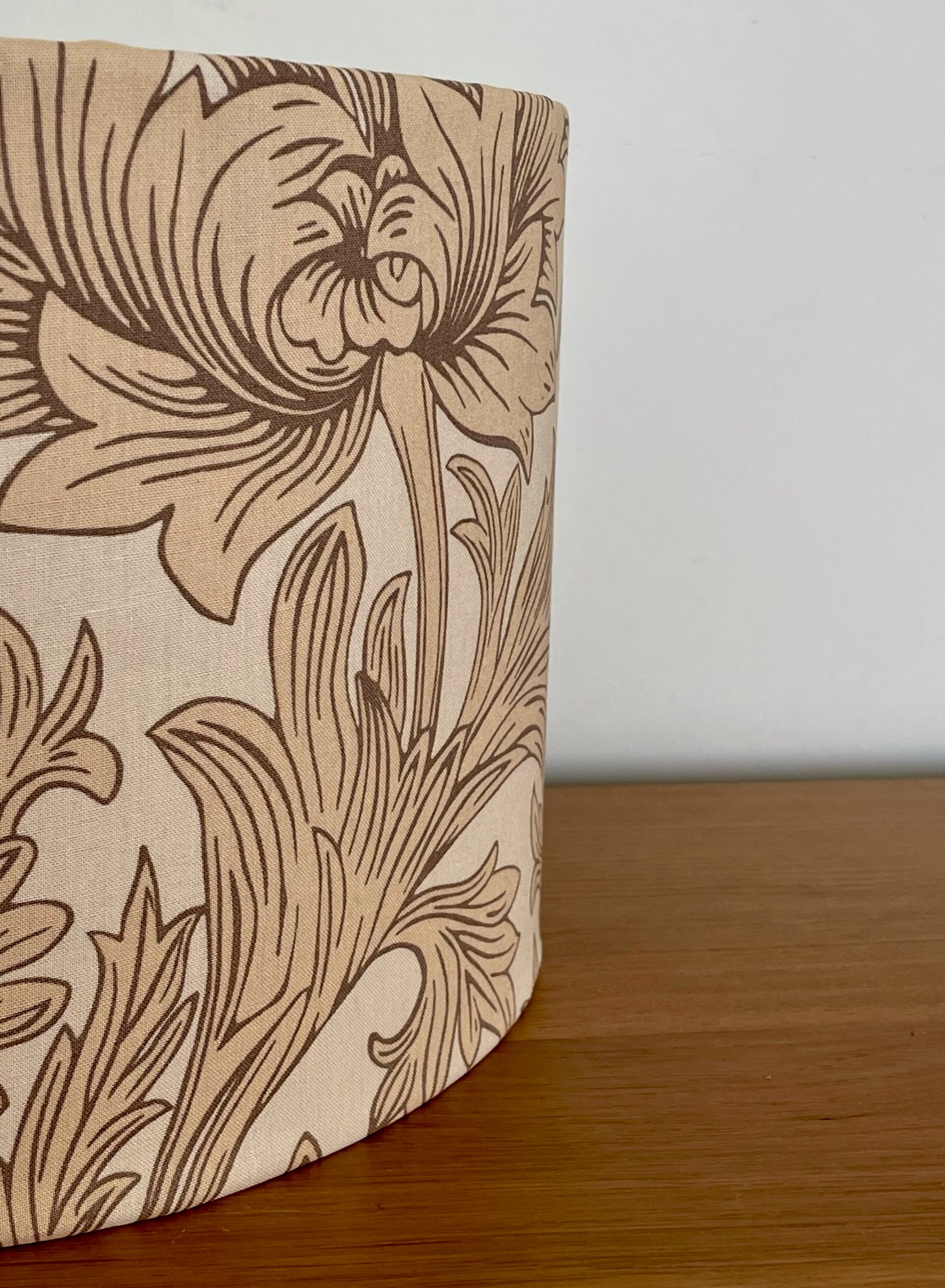 Light Brown William Morris Chrysanthemum Lampshade