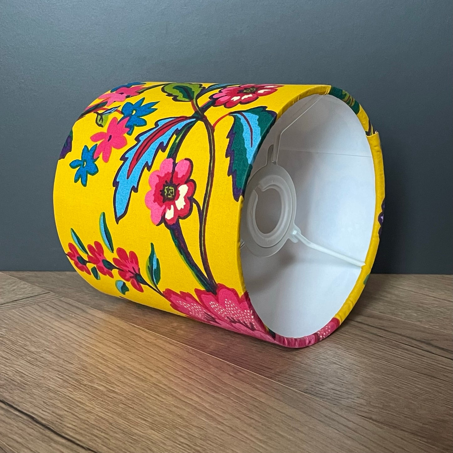 ^Bright Yellow Floral *Sale Table Lampshade*