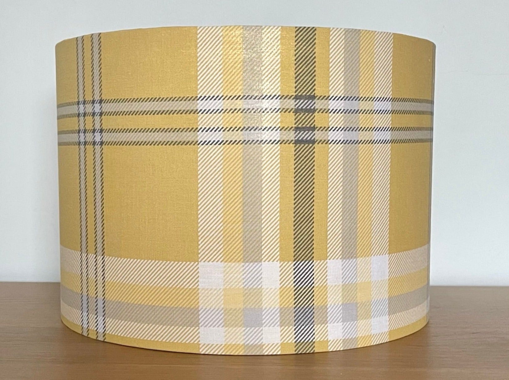 yellow tartan lampshade