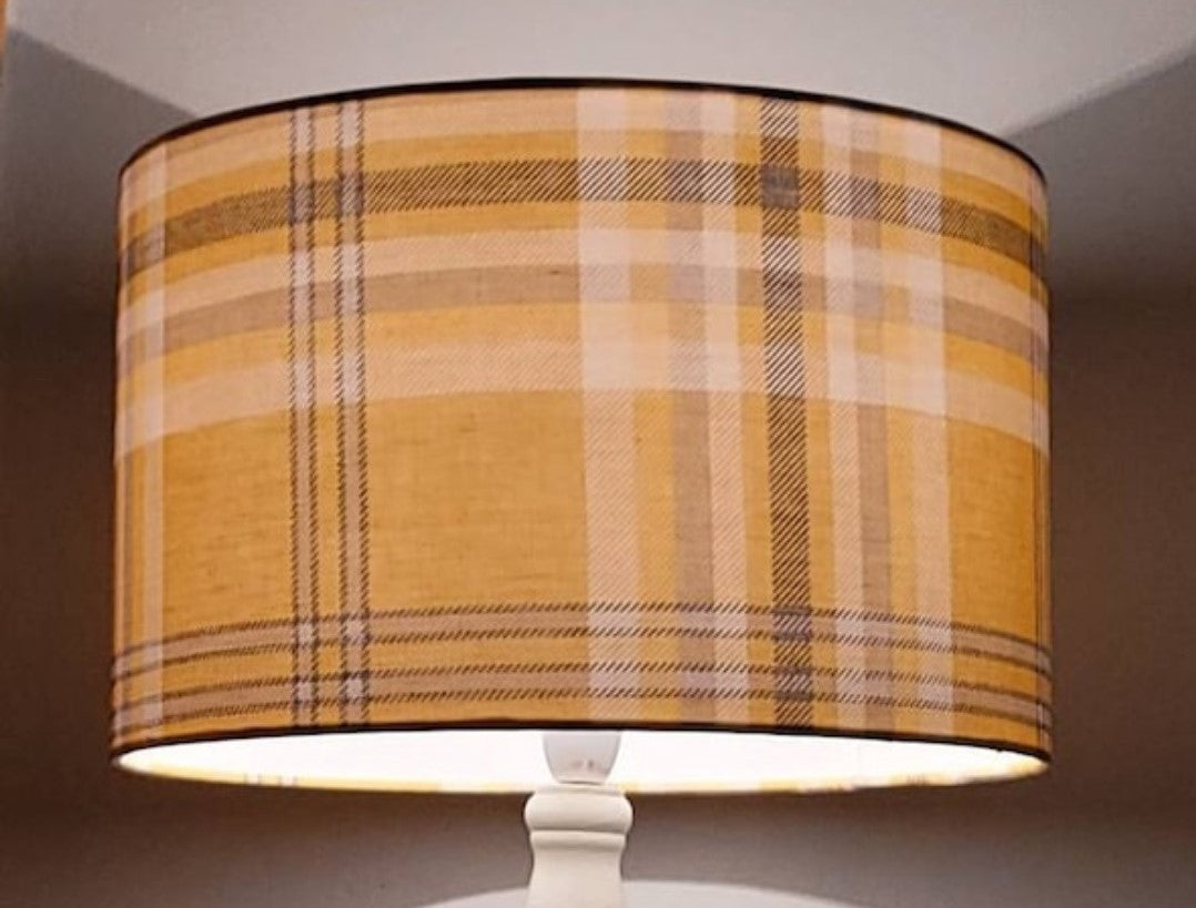 Yellow Tartan Lampshade